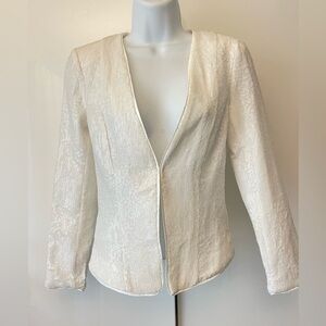 H&M white sequin blazer jacket 
Size 4